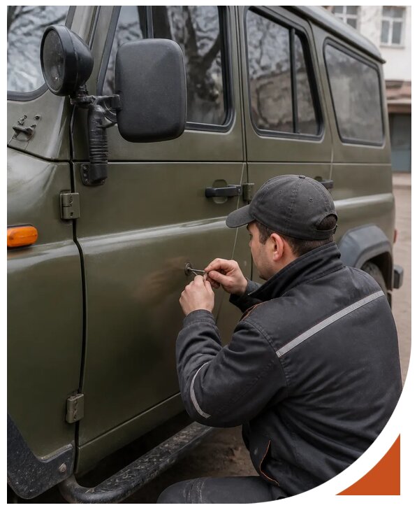 Профессиональное вскрытие автомобиля УАЗ без повреждений в Шебекине